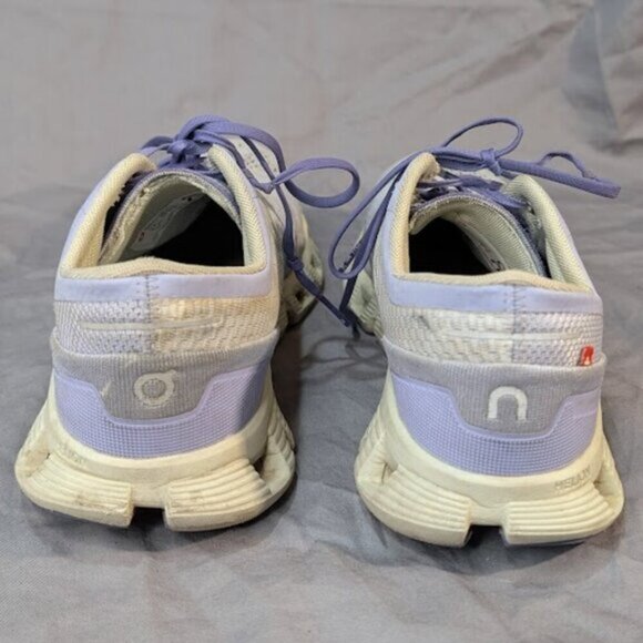 On Running QC On Cloud White and Purple Athletic Running Shoes Sneakers Wmn 7.5 - Picture 4 of 9